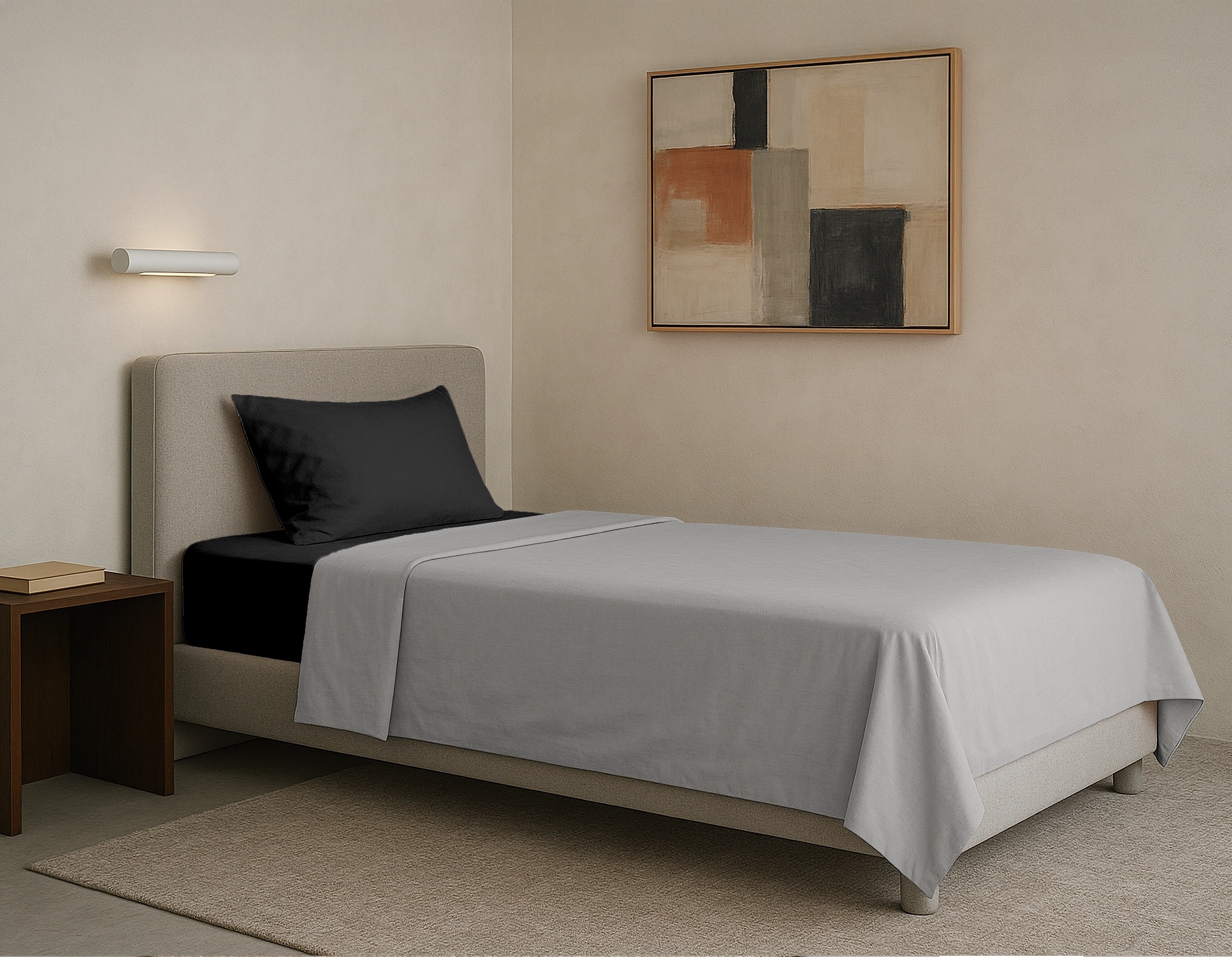 007445011Χ80-X82 Σετ σεντόνια 3τμχ μονά 170×270 – 110×200+35 Βαμβακερά 100% μονόχρωμα copy